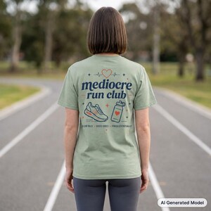 Mediocre Run Club Shirt, Casual Runner Tee, Comfort Colors image 2