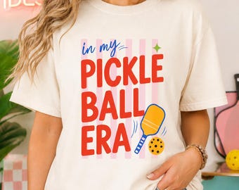 In My Pickleball Era Shirt, Comfort Colors, Retro Pickleball Gift for Women