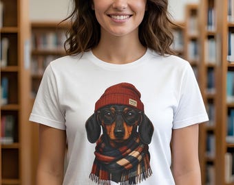 Cozy Dachshund Shirt, Sausage Dog Graphic Tee, Comfort Colors Unisex Tee