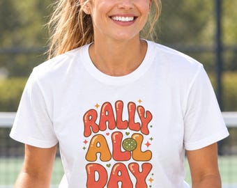 Retro Pickleball T-Shirt : Rally All Day