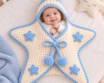 Häkelanleitung für eine Babydecke, Sternen-Babydecke