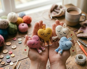 Pocket Hug Heart Crochet Pattern PDF | Mini Amigurumi | Beginner Friendly