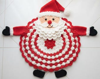 Weihnachtsmann-Häkelteppich (PDF-Anleitung), Weihnachtsfußmatte