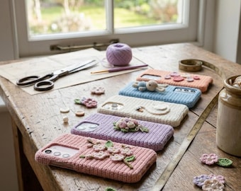 Crochet Phone Case Pattern PDF | 5 Adorable Designs (Beginner Friendly)