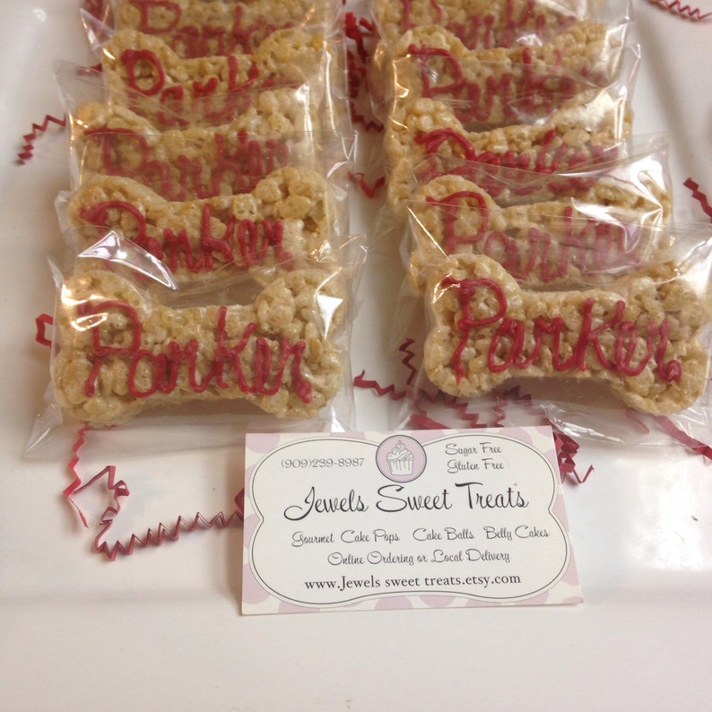 Inspired Paw Patrol 36 Rice Krispy Treats Bone Shaped Gluten Etsy