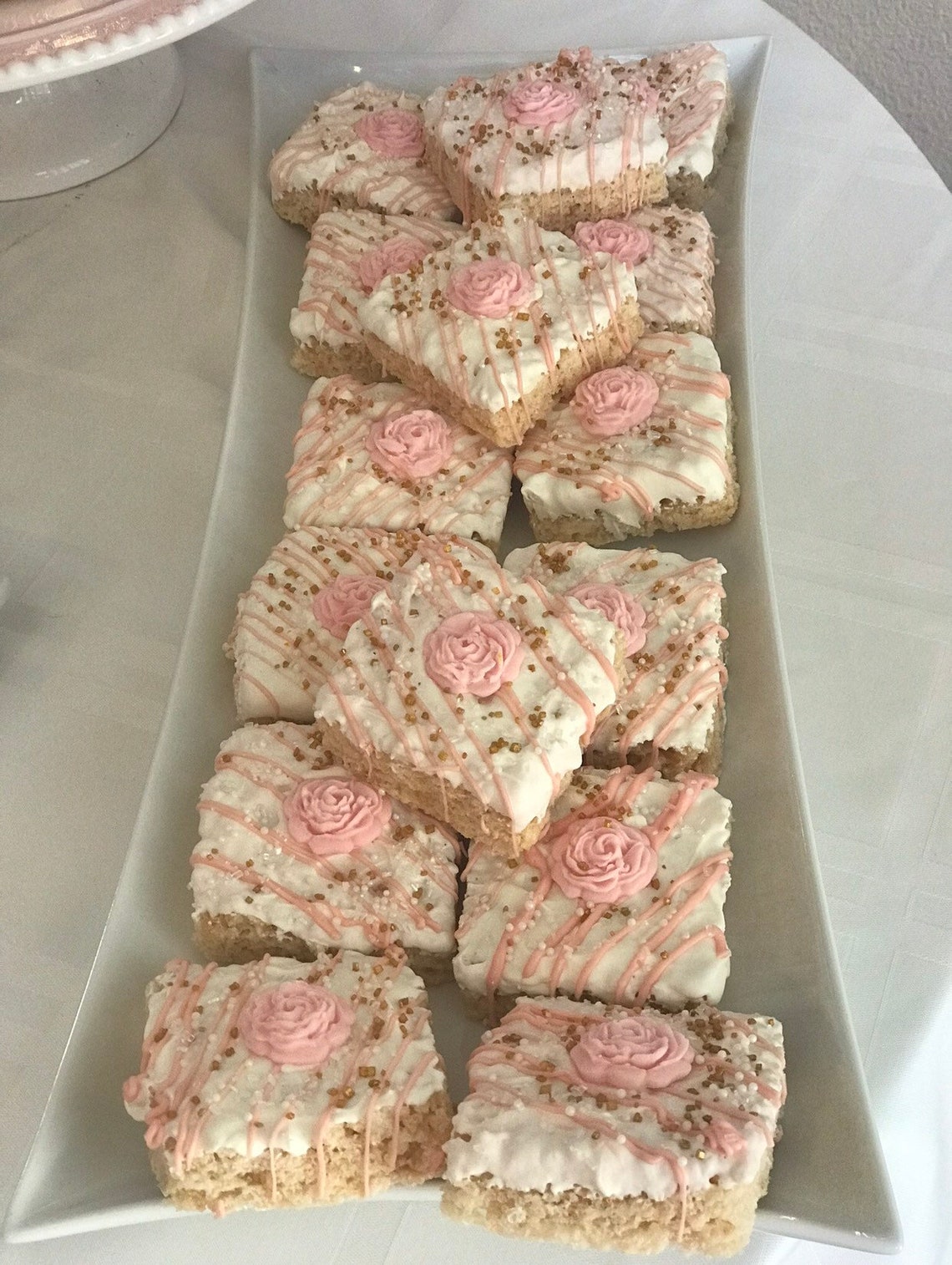 Bridal Shower Wedding Birthday 12 Rice Krispy Treats Occasions Etsy