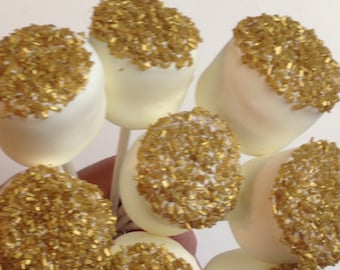Edible Wedding Favors Chocolate Dipped Marshmallows Gold gluten free