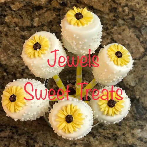 Edible Sunflowers Wedding Favors Gluten Free Chocolate Dipped Etsy