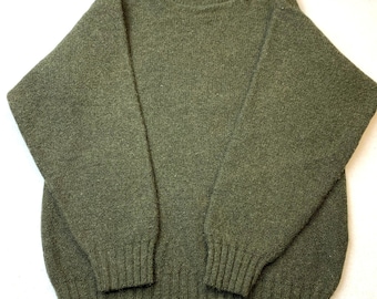 Vintage Unlimited Quest Sweater Mens Small Loden Green Wool Blend Canada Train