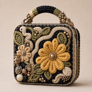Luxury Modern Crochet Floral Purse Pattern Handmade Flower Handbag Tutorial Bag Making Guide