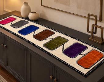 Velvet Quilted Table Runner Sewing Pattern, Patchwork Dining Decor, DIY Step by Step Guide