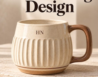Personalized Mug Design, Custom Names, Monograms and Wrap Artwork for Coffee Cups