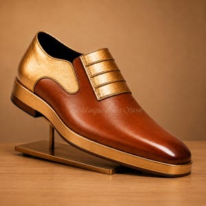 brown and gold dress shoes Marco Di Milano Men's Brown Caiman Leather Dress Shoe Lacio 10 M Brown
