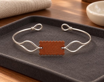 DIY Wire Leather Bracelet Tutorial, Handmade Cuff Jewelry Pattern, Beginner Wirework Guide