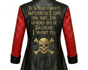 Gothic Pirate Long Leather Coat | Victorian Captain Costume Jacket | Renaissance Fair Medieval Outfit - Steampunk Fashion For Men and Women