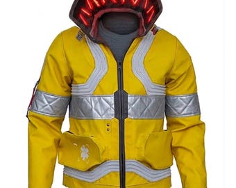 Cyberpunk Jacket - Edgerunners David Martinez Inspired | Faux Leather Jacket – Futuristic Anime Cosplay Streetwear - Game Motorcycle Jackets