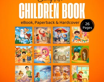 Ilustraciones personalizadas para libros infantiles, asistencia editorial, KDP, Ingramspark (26 páginas)