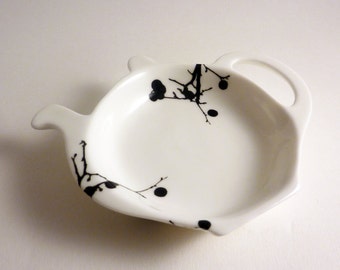 Twig Bone China Tea Bag Tidy, London Plane Tree, Teaspoon Rest, Tea Accessory, Tea Lover, Housewarming Gift