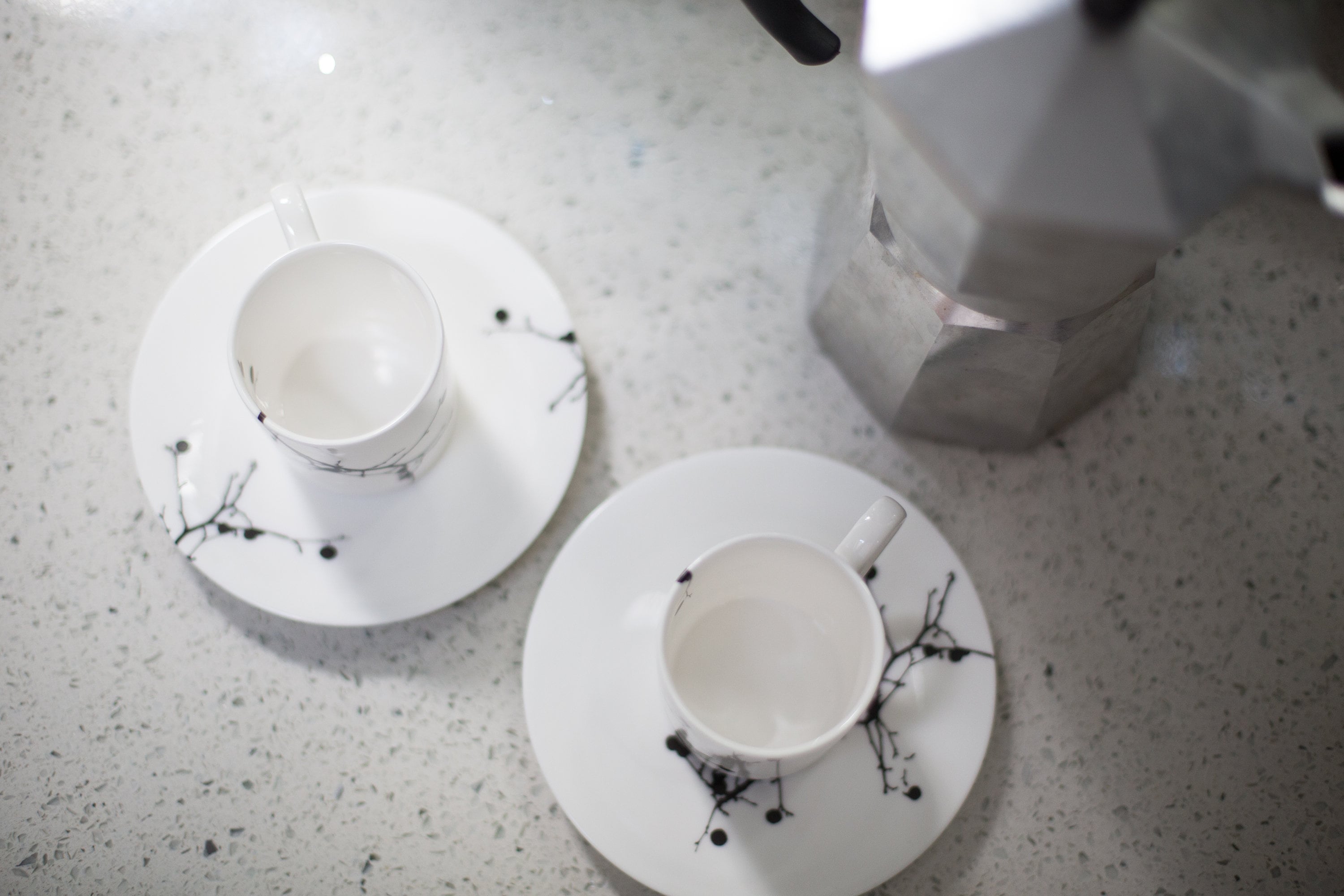 Twig Bone China Espresso Cup and Saucer Monochrome Espresso Etsy UK