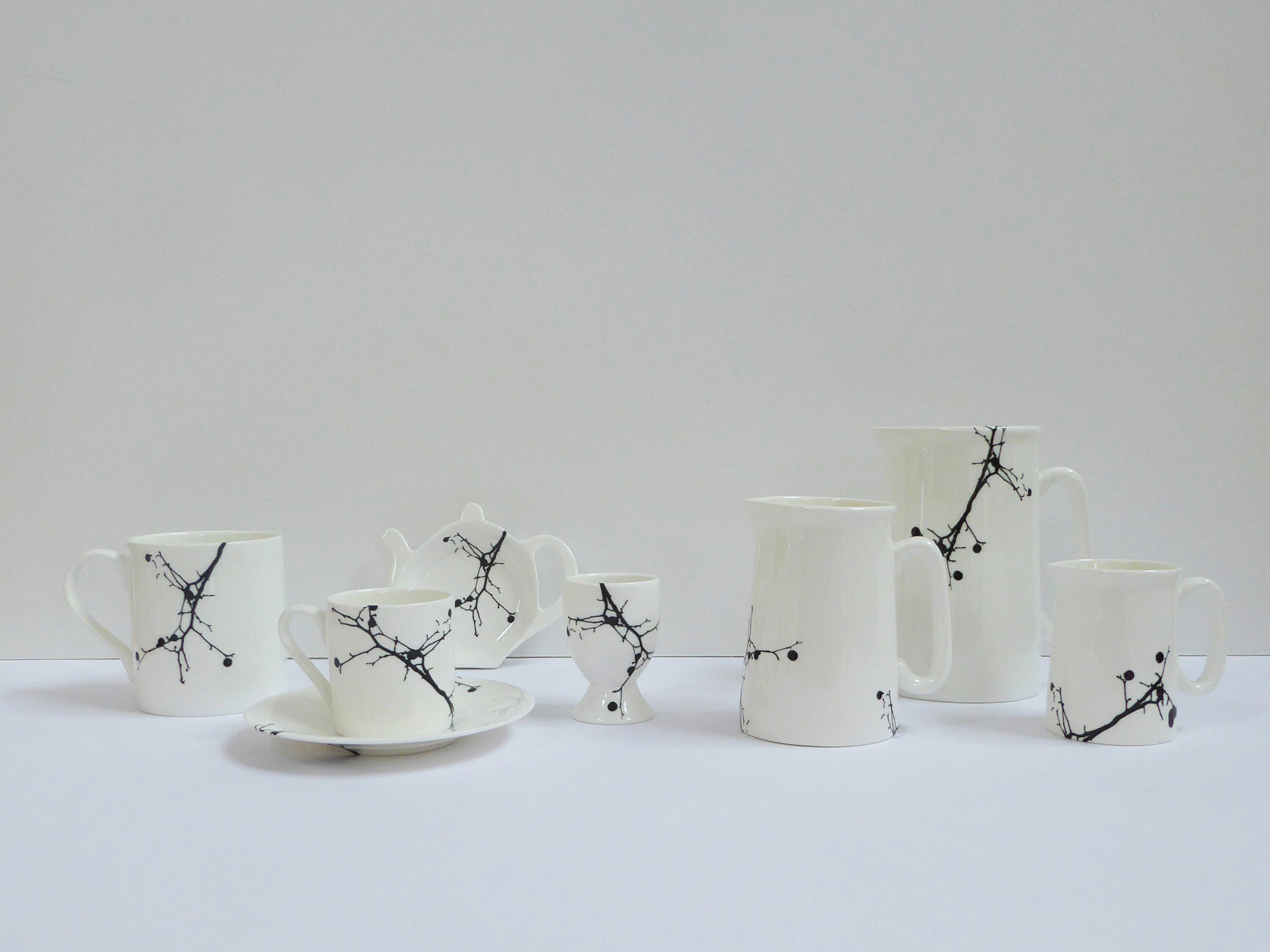 Twig Bone China Espresso Cup and Saucer Monochrome Espresso Etsy UK