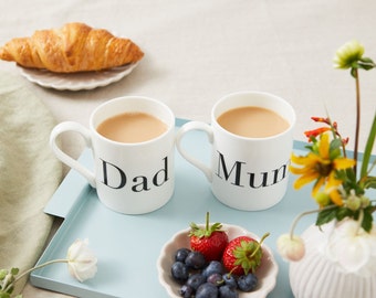 New Parent Bone China Mug Gift Set, Mum and Dad, Mum and Mum, Two Mummies, Dad and Dad, Two Daddies, LGBTQ Parents Gift