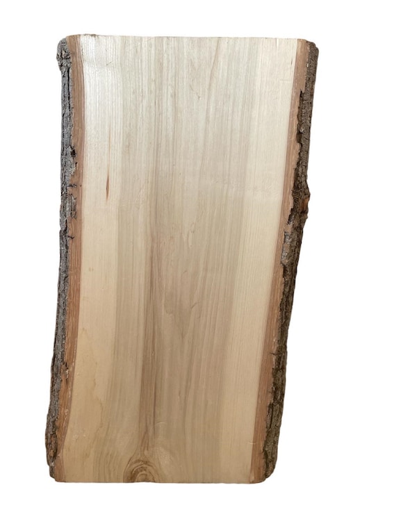 Live edge Balm of Gilead Slab, With Bark Kiln Dried, sanded, 26" L x 15" W x 2 1/4" Thick