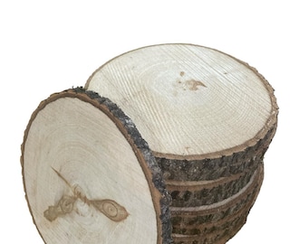 Tronco/albero di pioppo tremulo fette rotonde da 9" a 11" Matrimoni, eventi centrotavola arti e mestieri, incisione pittura