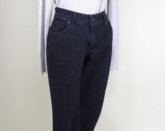 90's Vintage Black Lee Riders Relaxed Fit Mid Rise Jeans / Medium to Large