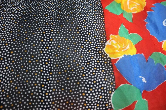 70's 80's Vintage Primary Color Folksy Fun Floral… - image 8