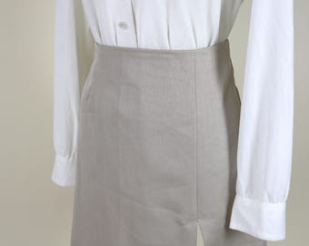 90's Simple Beige Mini Rock / Größe Medium