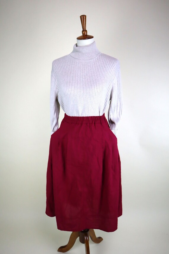 Maroon skirt 70s 2025