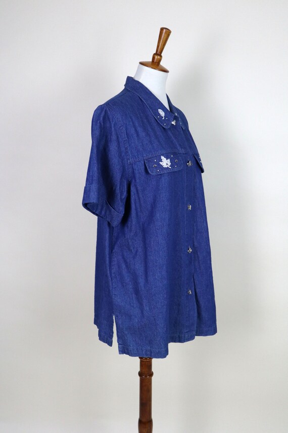 Bedazzled Fun Maple Leaf Patch Cottagecore Denim … - image 7