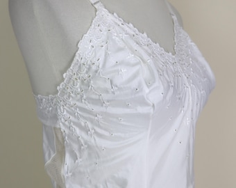 Vintage Creme Weißer Slip / Größe S