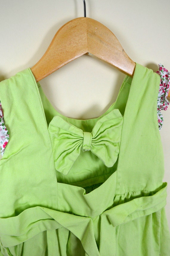 Vintage 60's Lime Green Baby Girl Summer Dress / … - image 6