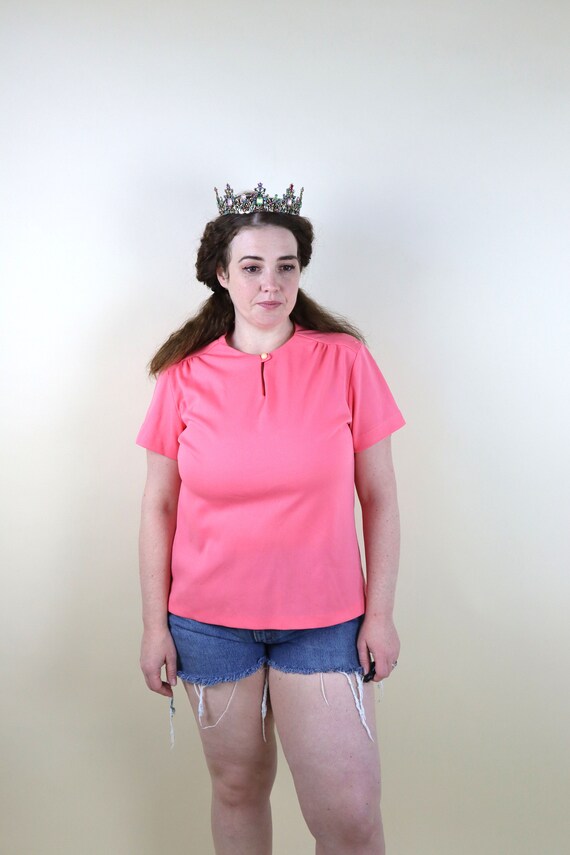 70's Vintage Pink Casual Candycore Bubblegum Top … - image 6