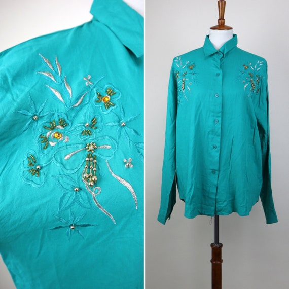 Dressy teal blouse cheap