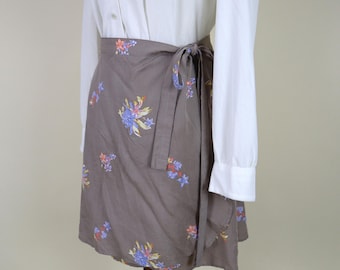 Vintage Patagonia Beige Floral Wrap Mini Rock / Größe Small