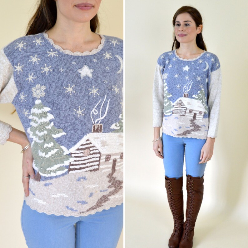 winter scene sweater