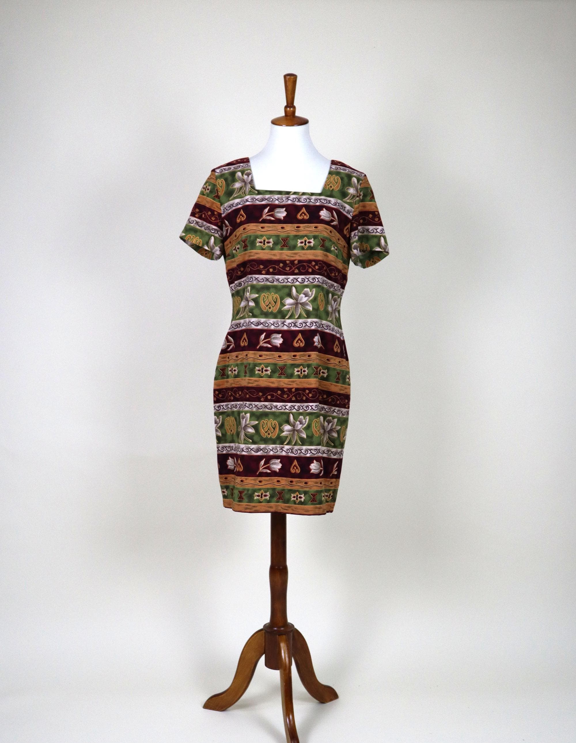 90s Autumnal Dress - Etsy
