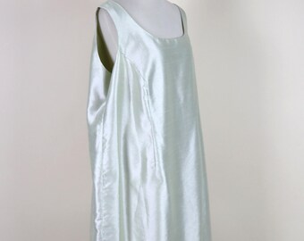 90er Jahre y2k Vintage Plus Size hellgrünes Satin Etuikleid / Size 2X 3X