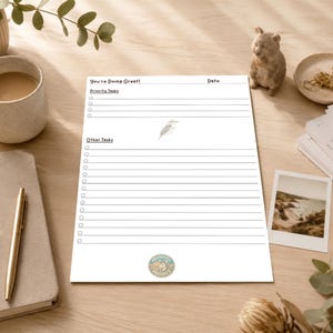 Minimalist Daily Task Planner Printable PDF +Boost Productivity & Organization + Printable PDF + US Letter A4 A5 + Instant Download