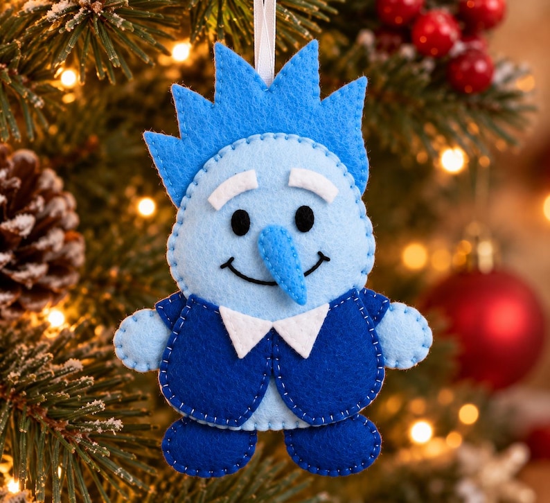 Snow Miser Felt Ornament Sewing Pattern PDF, Easy DIY Christmas ...