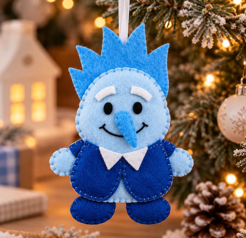 Snow Miser Felt Ornament Sewing Pattern PDF, Easy DIY Christmas ...