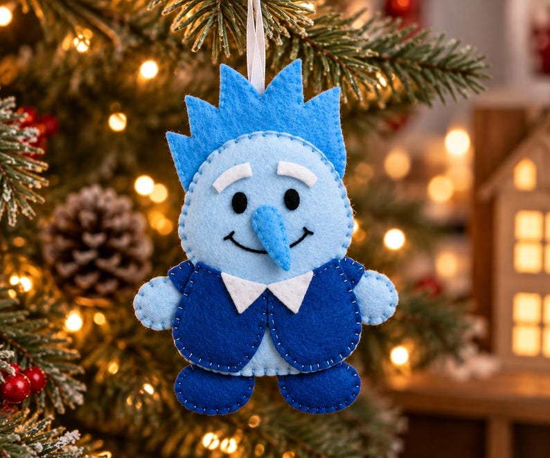 Snow Miser Felt Ornament Sewing Pattern PDF, Easy DIY Christmas ...