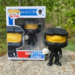 Spezialanfertigung Geheimagent Tex Halo Pop Figur RvB Master Häuptling Halo