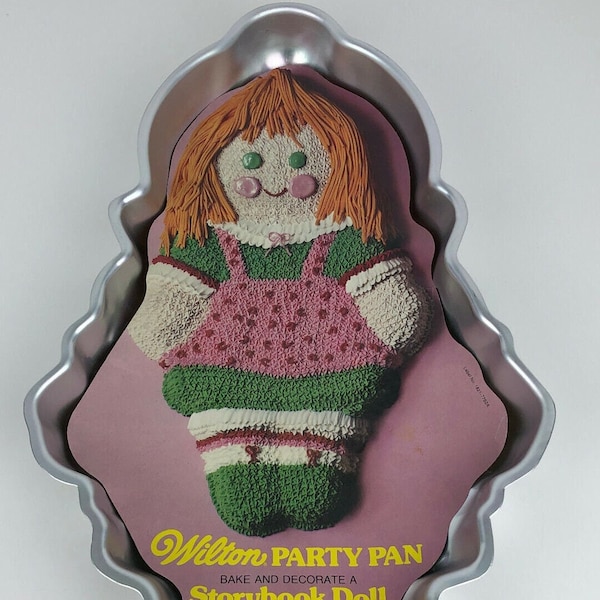 Vintage Wilton Raggedy Ann Storybook Puppe Metall Kuchenform Party Form 502-968