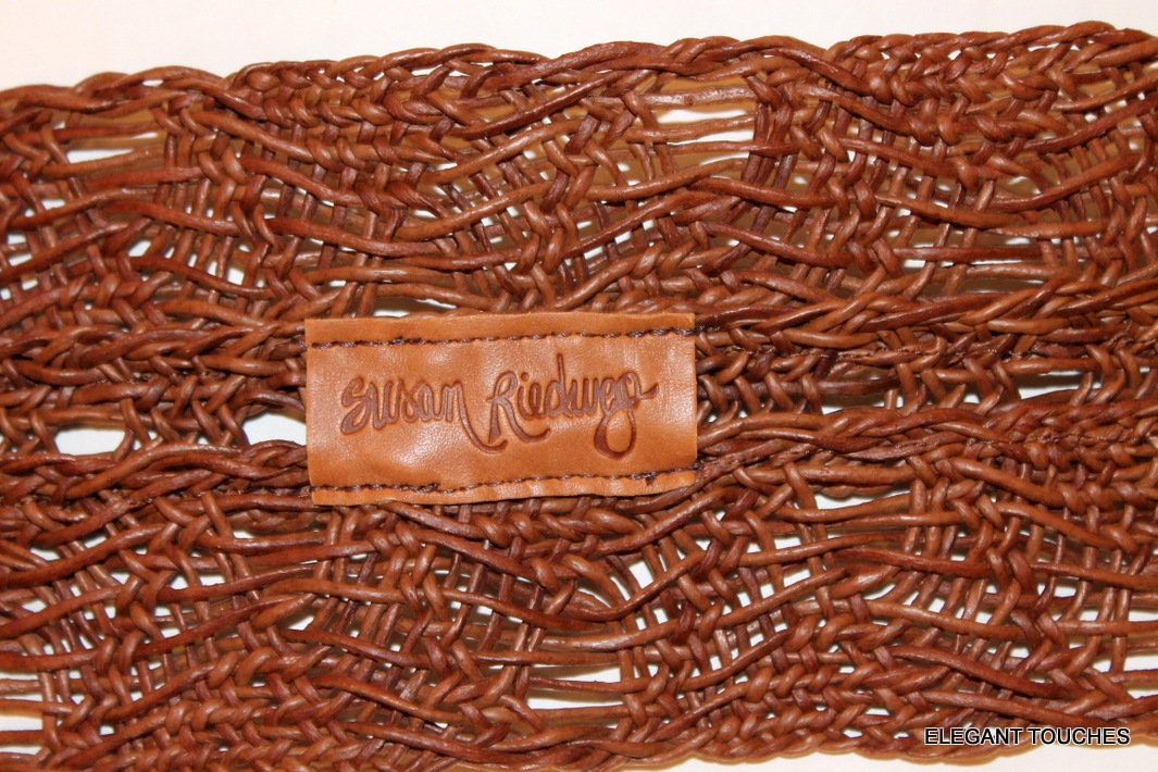 Vintage Susan Riedweg Braided Leather Wide Belt Small Medium  display picture 1