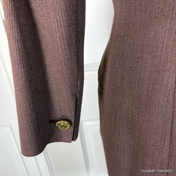 Vintage Emanuel Ungaro Wool Jacket Skirt Suit M W… - image 8