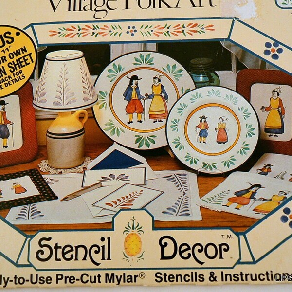 Folk Art Stencils Etsy