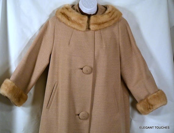 Vintage 1960 S Sanger Harris Light Brown Long Wool Sanger Harris Light Brown Long Wool, Used Fur Coats Dallas Texas